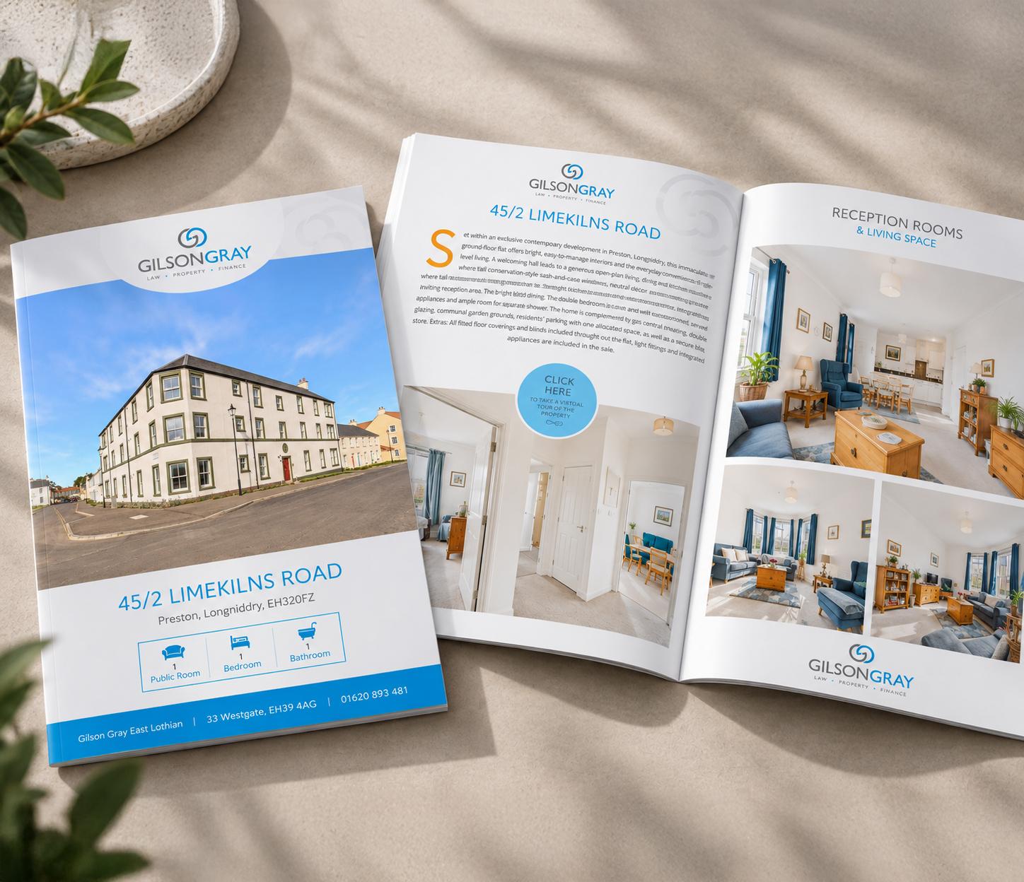 Property marketing brochure mock-up
