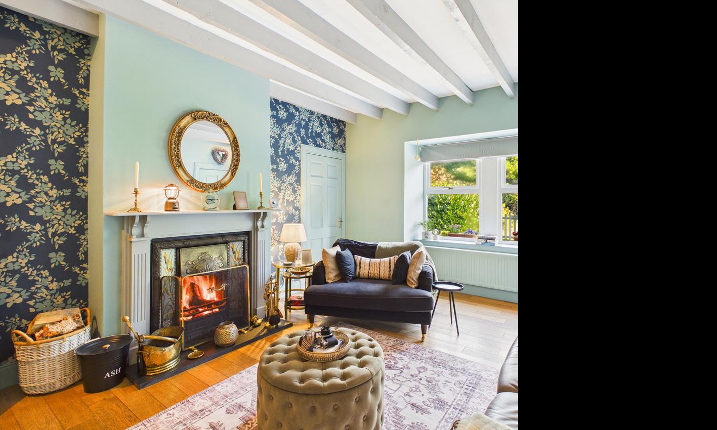 Elegant interior property photography — stylish dining and living area